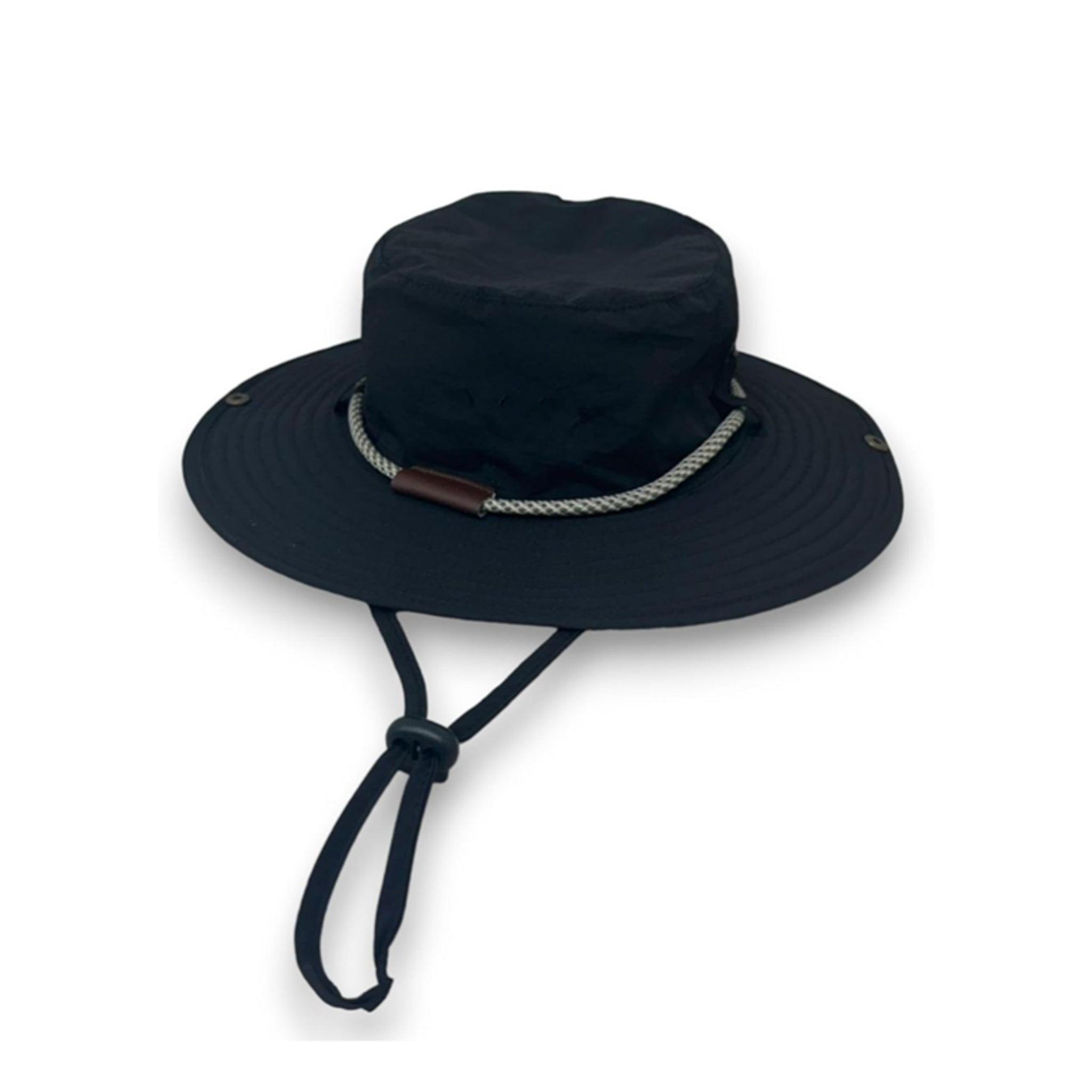 Nicky Adams men's crushable safari hat with wide brim and chin strap – lightweight sun hat for hiking, travel, and outdoor adventures